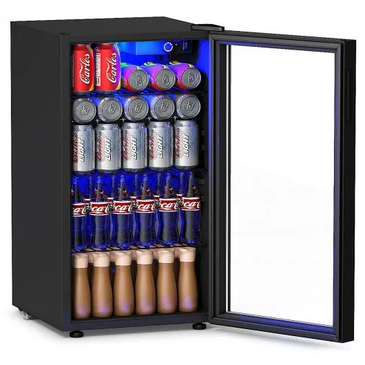 120 Can Beverage Mini Refrigerator w/ Glass Door