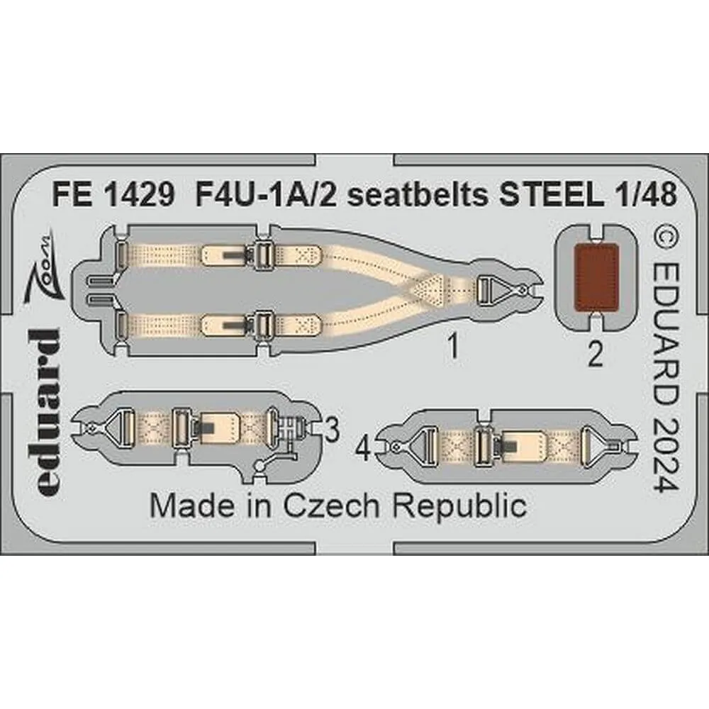 1:48 F4U-1A Seatbelts STEEL for Magic Factory FE1429 Eduard
