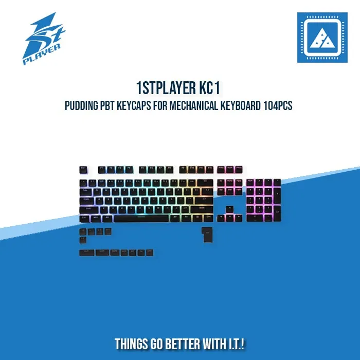 1STPLAYER KC1 PUDDING PBT KEYCAPS FOR MECHANICAL KEYBOARD 104PCS
