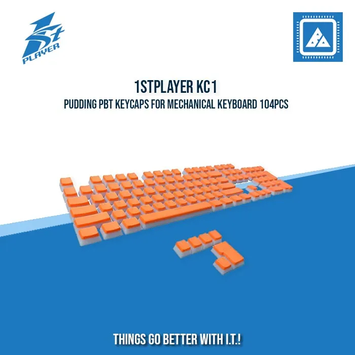 1STPLAYER KC1 PUDDING PBT KEYCAPS FOR MECHANICAL KEYBOARD 104PCS