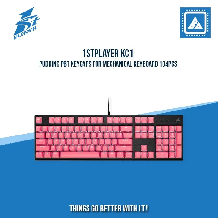 1STPLAYER KC1 PUDDING PBT KEYCAPS FOR MECHANICAL KEYBOARD 104PCS