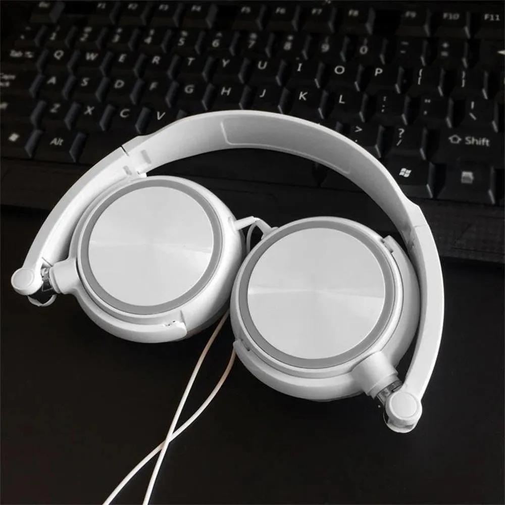 2021 New 3.5mm Wired Headphones With Microphone Over Ear Headsets Bass HiFi Sound Music Stereo Earphone