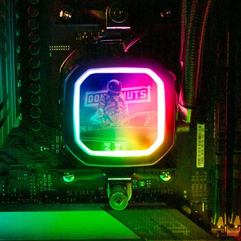 235 AM AIO Cover for Corsair RGB Hydro Platinum and Pro Series (H100i, H115i, H150i, H100X, XT, X, SE, H60)