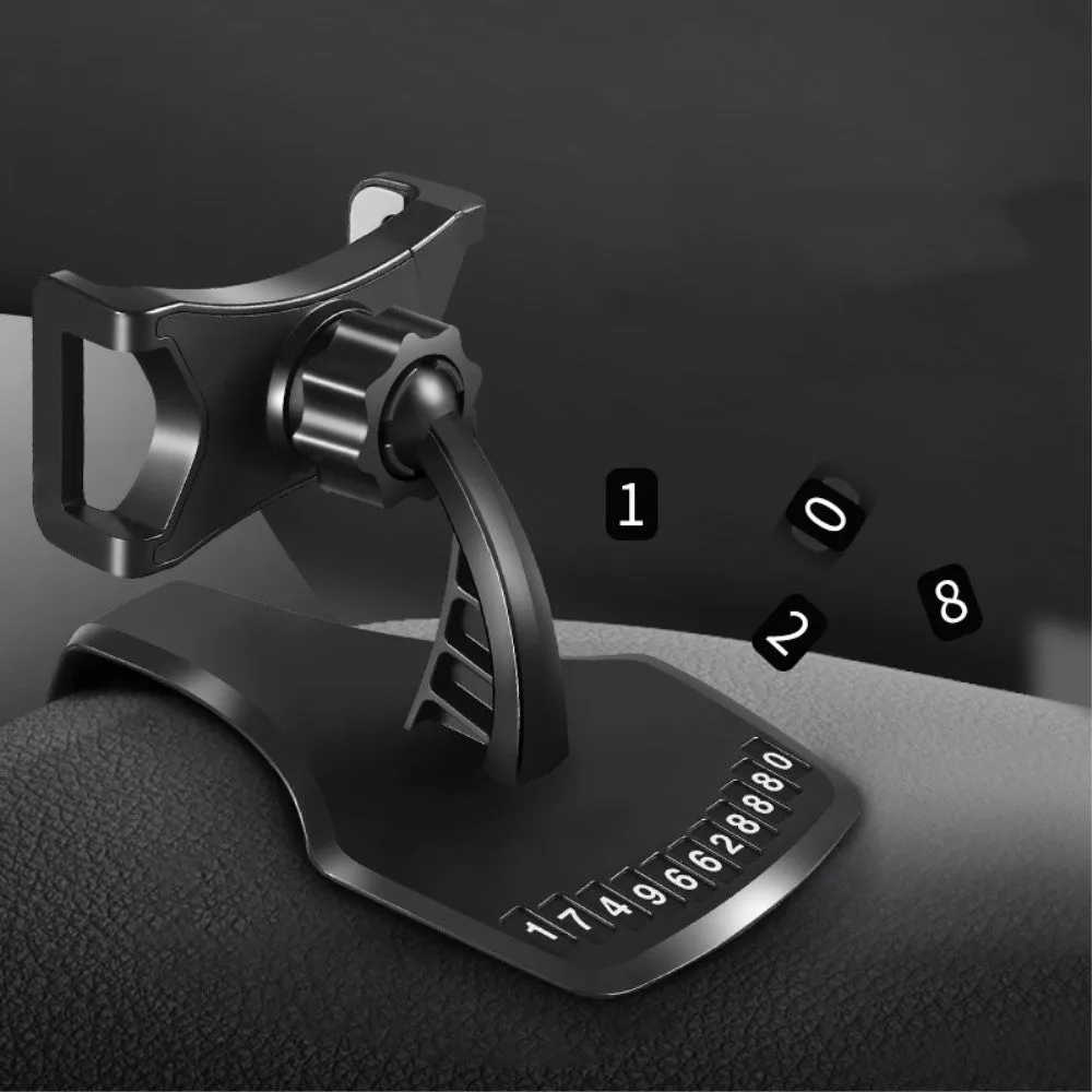 3 in 1 Car GPS Smartphone Holder: Dashboard / Visor Clamp   AC Grid Clip for Dell Streak 7 - Black
