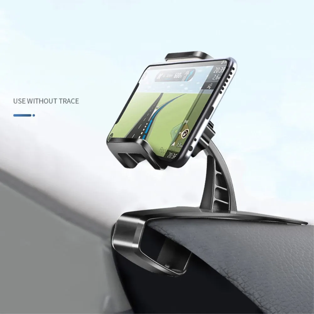3 in 1 Car GPS Smartphone Holder: Dashboard / Visor Clamp   AC Grid Clip for Dell Venue, Thunder - Black