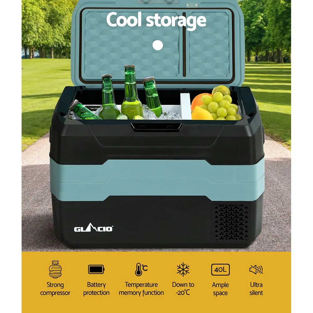 40L Portable Fridge Freezer, LCD, 12V/24V/240V, Glacio