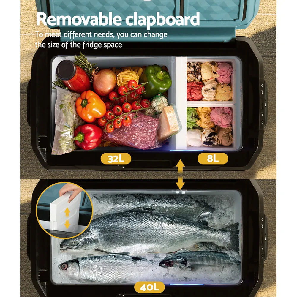 40L Portable Fridge Freezer, LCD, 12V/24V/240V, Glacio