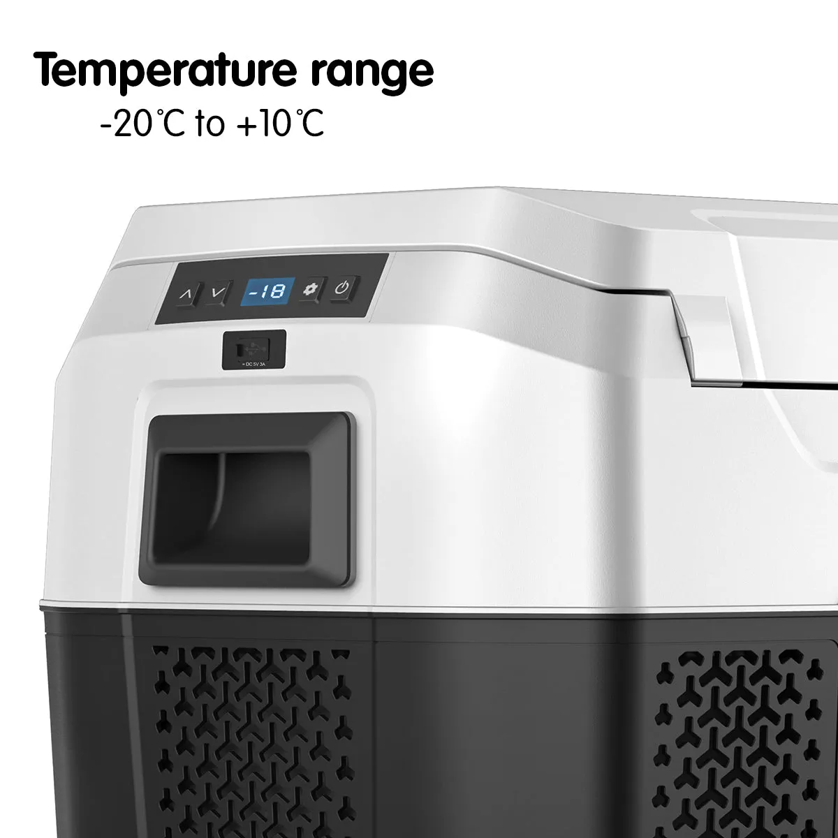 50L Portable Fridge Freezer, -20C to  10C, 12/24/240V - Kolner