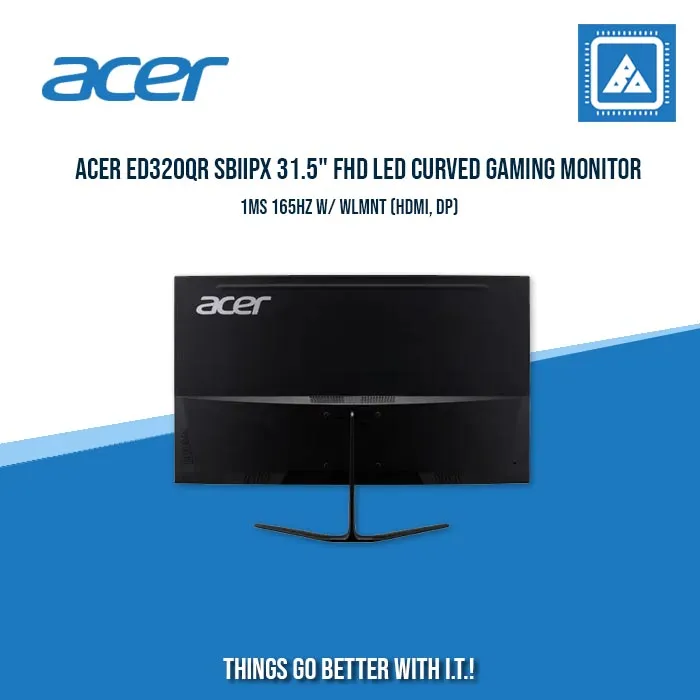 ACER ED320QR SBIIPX 31.5" FHD LED CURVED GAMING MONITOR 1MS 165HZ W/ WLMNT (HDMI, DP)