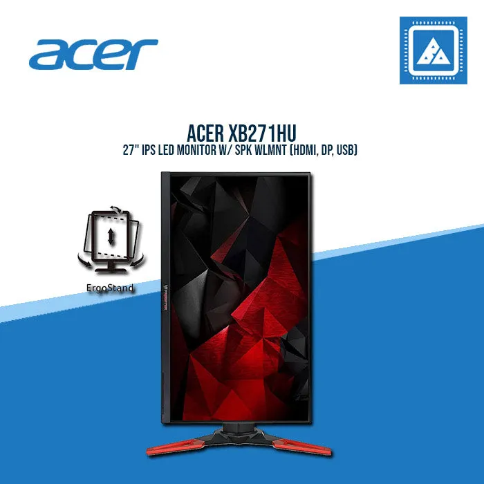 ACER XB271HU 27" IPS LED MONITOR W/ SPK WLMNT (HDMI, DP, USB)