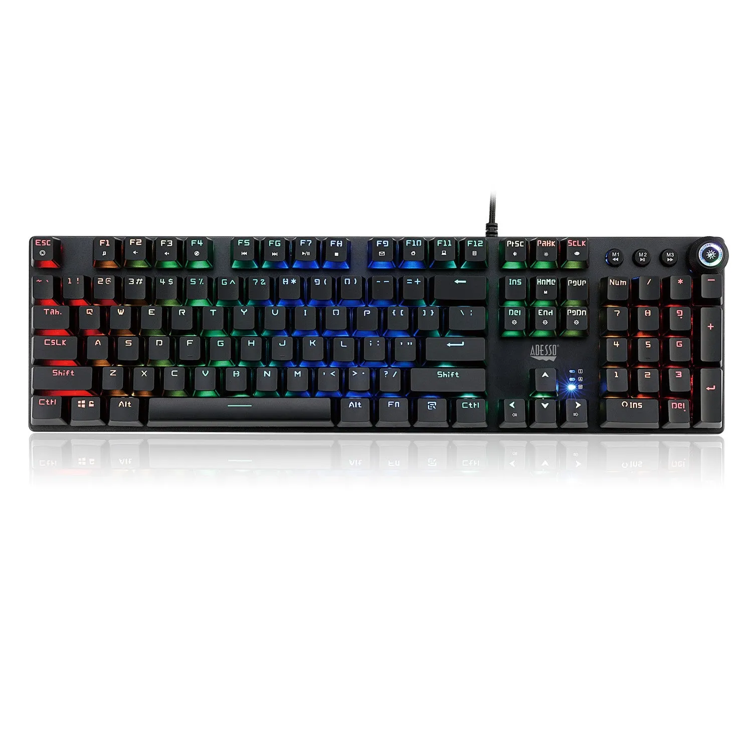 Adesso EasyTouch 650EB, Mechanical RGB Gaming Keyboard, Black