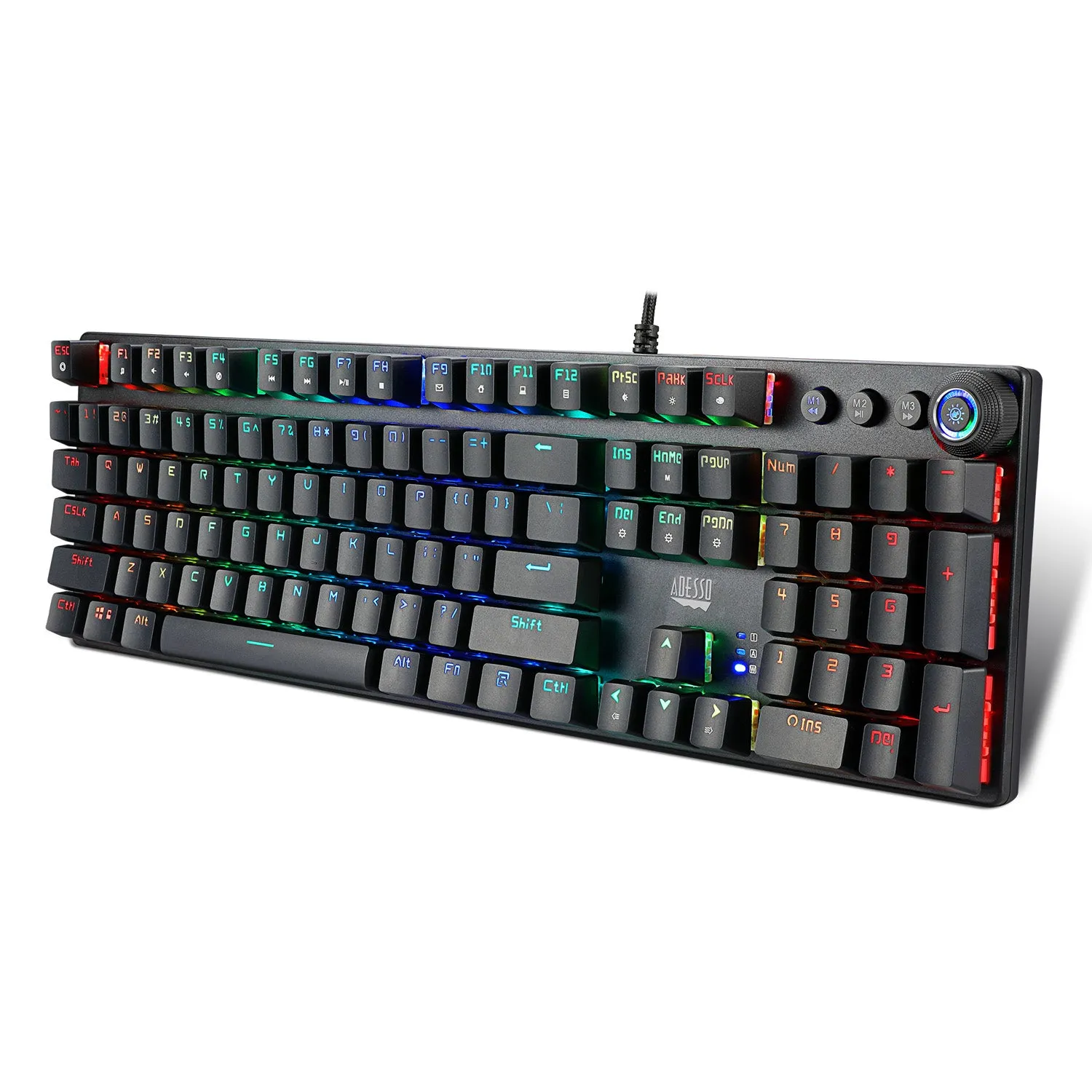 Adesso EasyTouch 650EB, Mechanical RGB Gaming Keyboard, Black