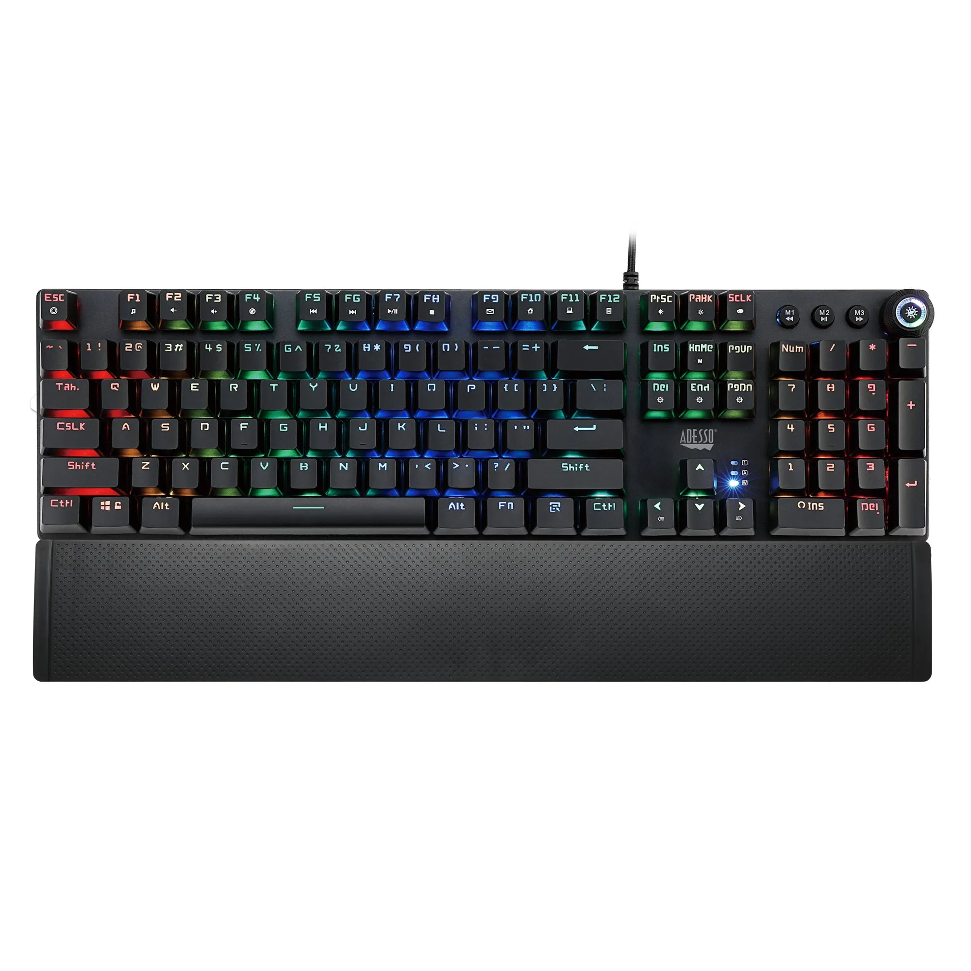 Adesso EasyTouch 650EB, Mechanical RGB Gaming Keyboard, Black