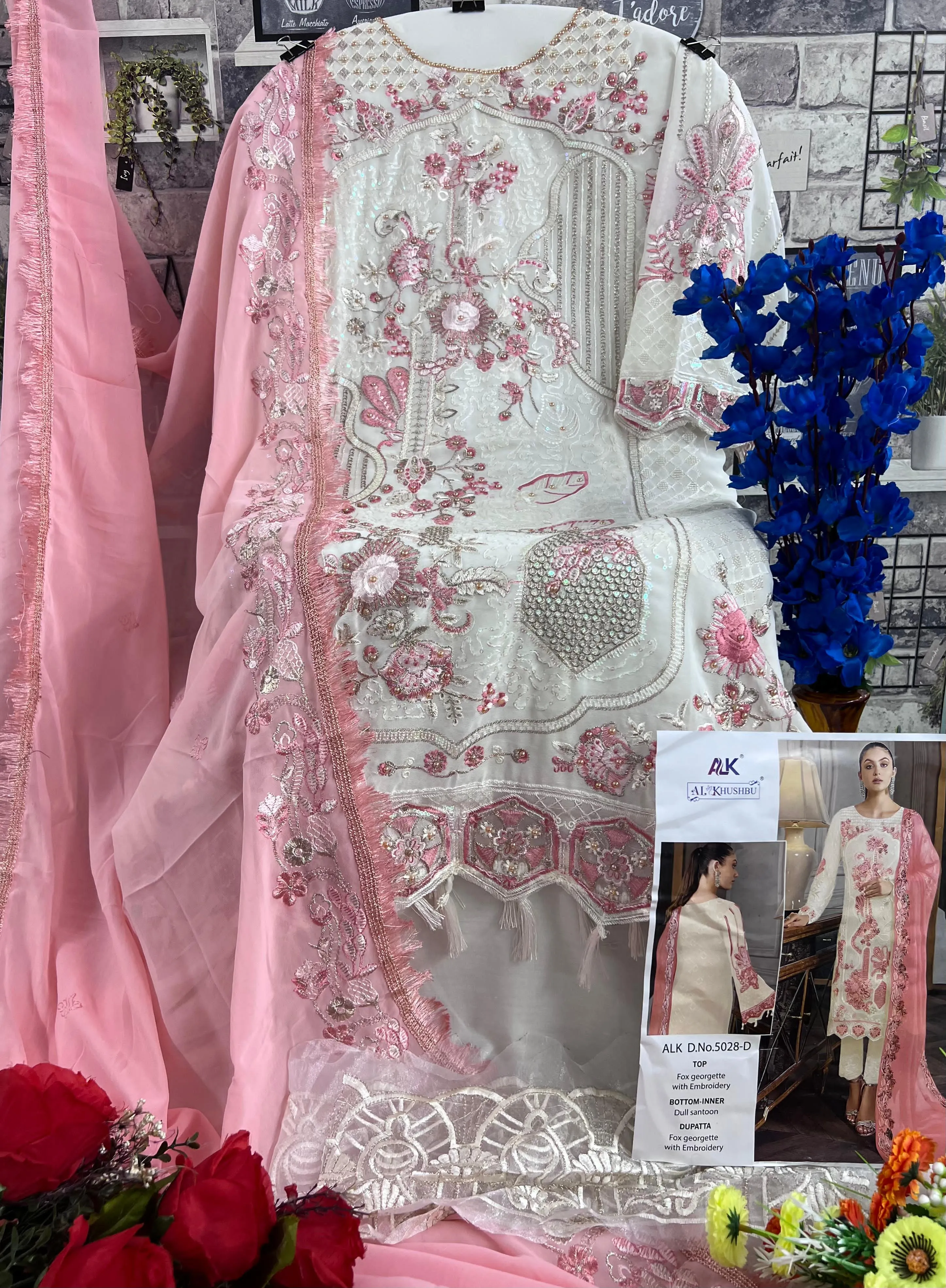 Al Khushbu Pakistani Georgette Suit Design 5028