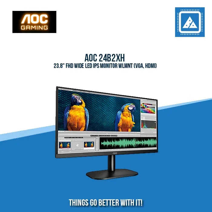 AOC 24B2XH 23.8" FHD WIDE LED IPS MONITOR WLMNT (VGA, HDMI)
