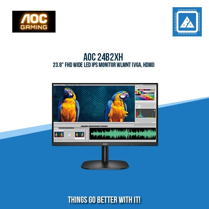 AOC 24B2XH 23.8" FHD WIDE LED IPS MONITOR WLMNT (VGA, HDMI)