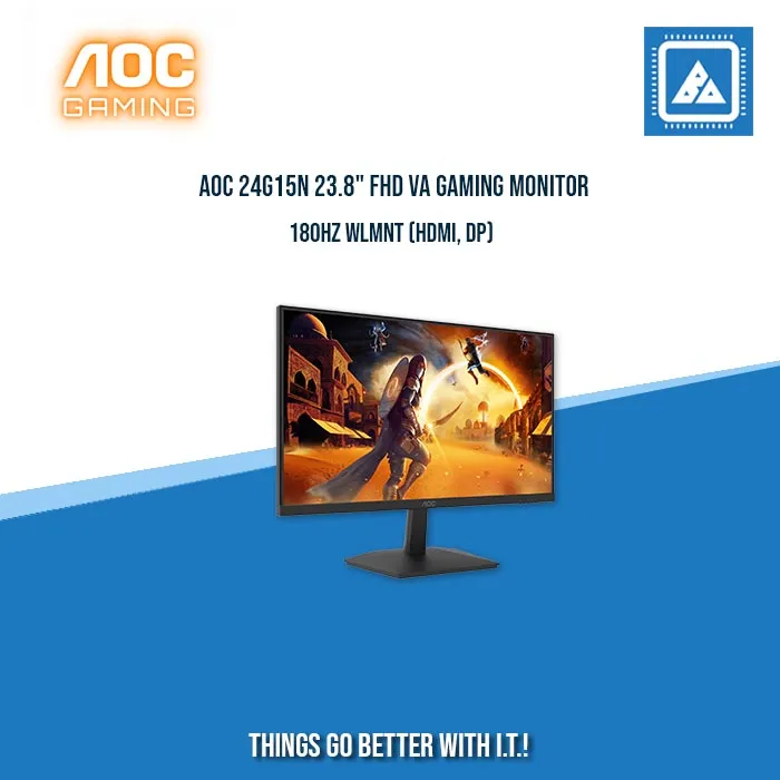 AOC 24G15N 23.8" FHD VA GAMING MONITOR 180HZ WLMNT (HDMI, DP)