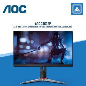AOC 24G2SP 23.8" FHD LED IPS GAMING MONITOR 1MS 165HZ WLMNT (VGA, 2XHDMI, DP)