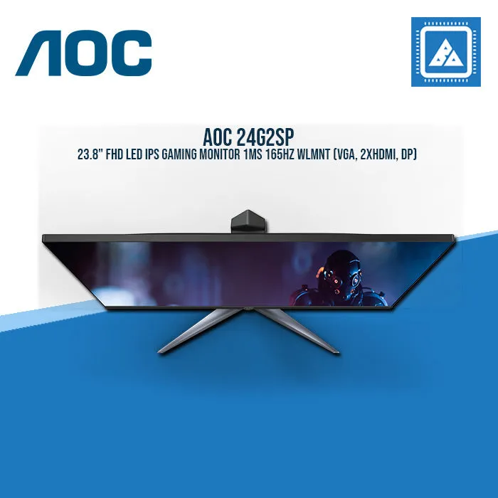 AOC 24G2SP 23.8" FHD LED IPS GAMING MONITOR 1MS 165HZ WLMNT (VGA, 2XHDMI, DP)