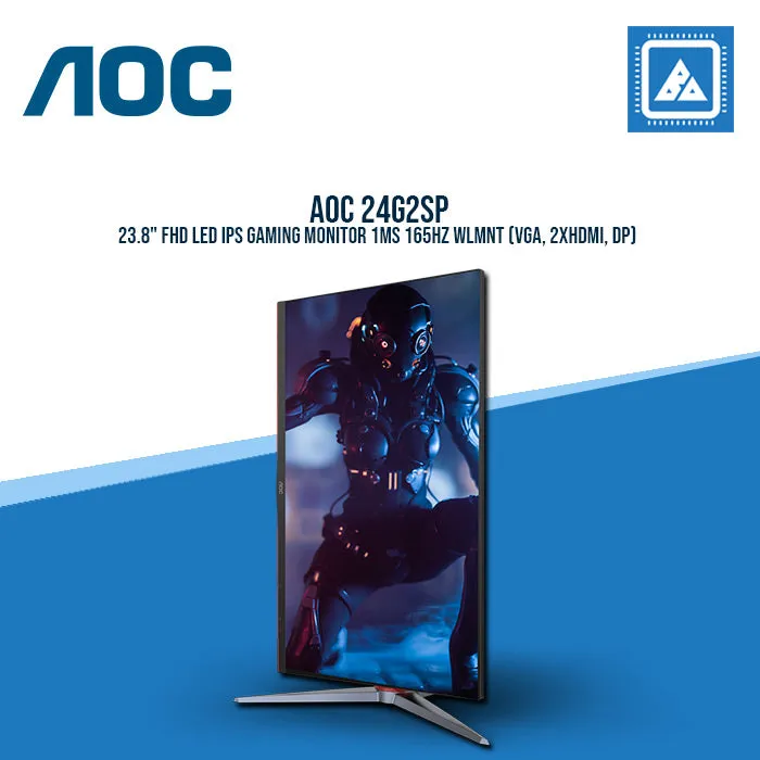 AOC 24G2SP 23.8" FHD LED IPS GAMING MONITOR 1MS 165HZ WLMNT (VGA, 2XHDMI, DP)