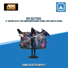 AOC AG275QXL 27" QHD WIDE LED IPS 170HZ GAMING MONITOR WLMNT (2XHDMI, 2XDP) LEAGUE OF LEGENDS