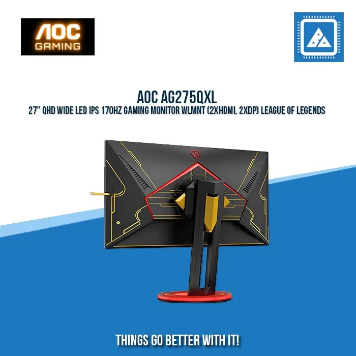 AOC AG275QXL 27" QHD WIDE LED IPS 170HZ GAMING MONITOR WLMNT (2XHDMI, 2XDP) LEAGUE OF LEGENDS