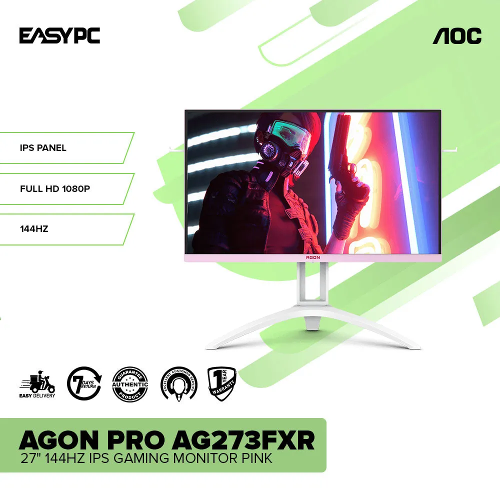 AOC AGON PRO AG273FXR 27" 144Hz IPS Panel FULL HD 1080P Gaming Monitor Pink