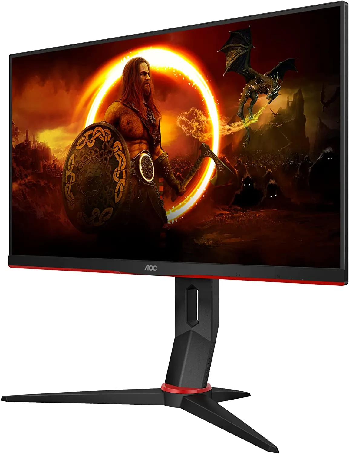 AOC Gaming Monitor 24" Full HD, 165Hz, IPS, 1ms MPRT, Height Adjust, Freesync Premium, Speaker, HDMI, DP, USB - 24G2SPU/BK