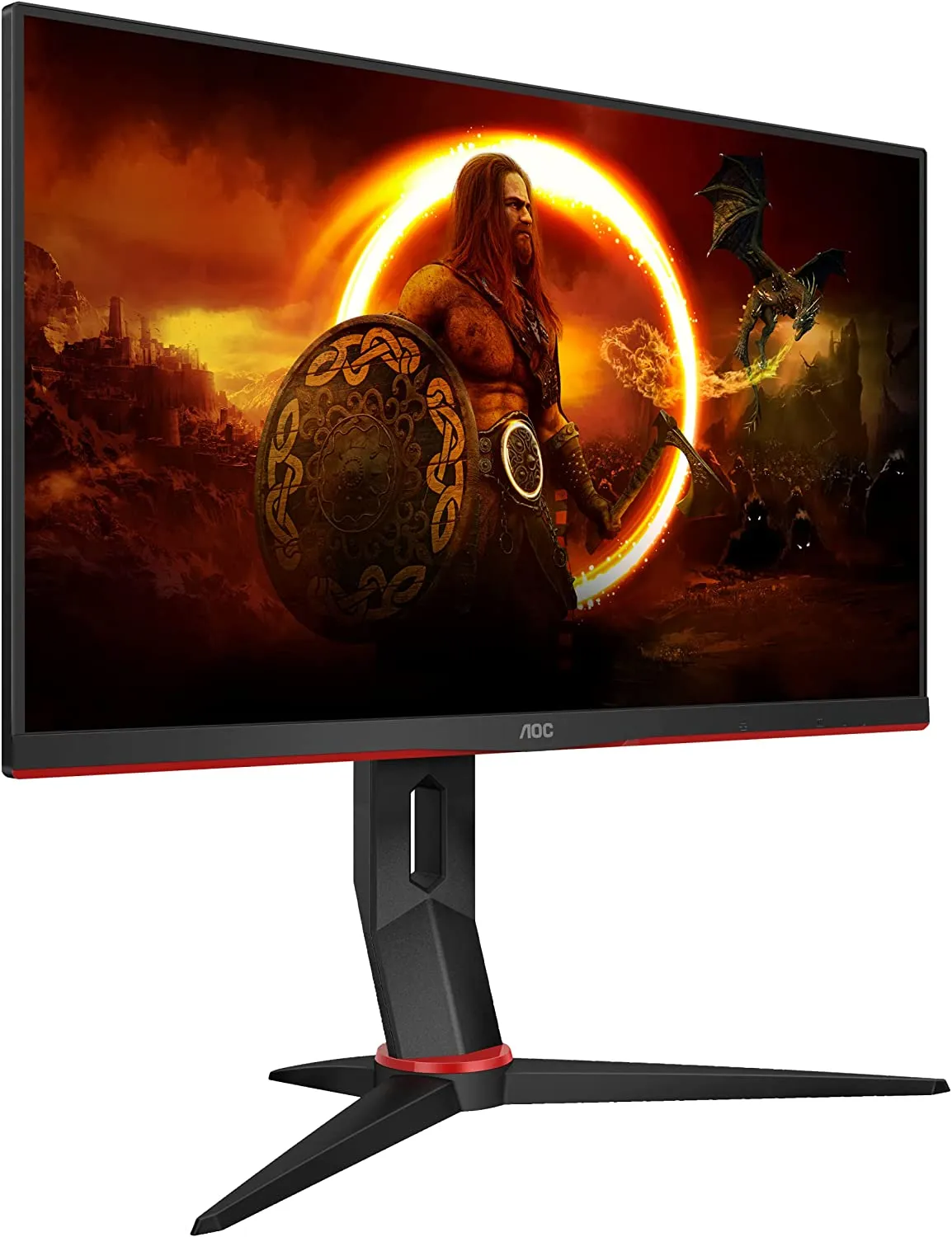 AOC Gaming Monitor 24" Full HD, 165Hz, IPS, 1ms MPRT, Height Adjust, Freesync Premium, Speaker, HDMI, DP, USB - 24G2SPU/BK