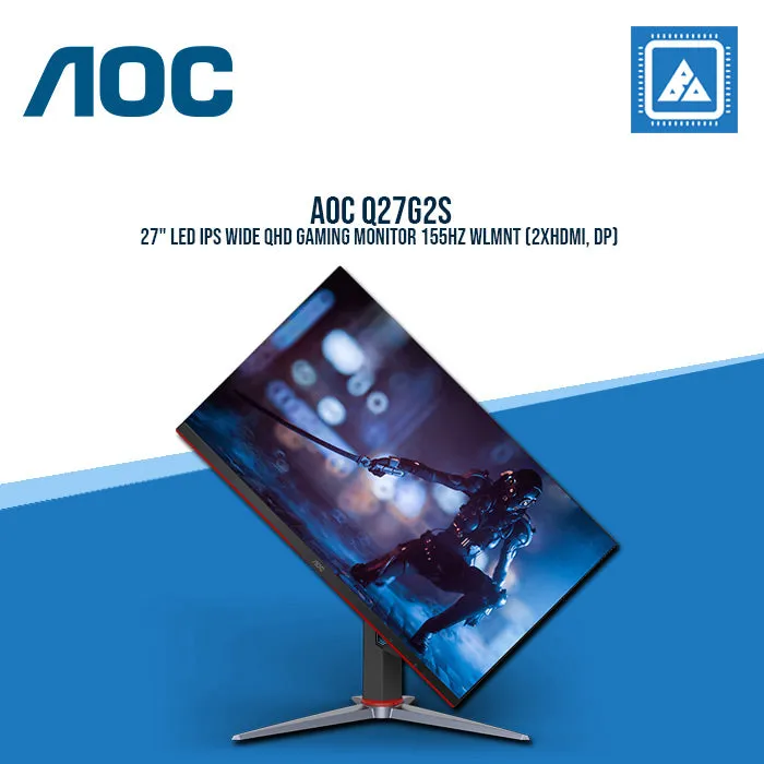 AOC Q27G2S 27" LED IPS WIDE QHD GAMING MONITOR 155HZ WLMNT (2XHDMI, DP)
