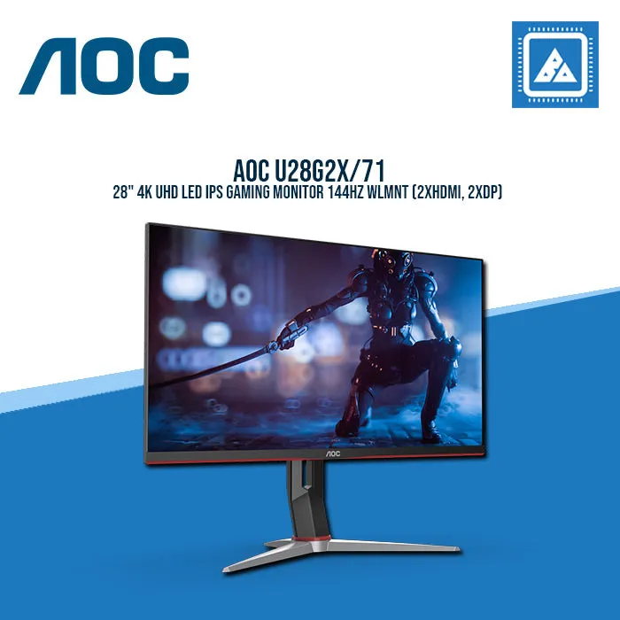 AOC U28G2X/71 28" 4K UHD LED IPS GAMING MONITOR 144HZ WLMNT