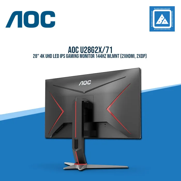 AOC U28G2X/71 28" 4K UHD LED IPS GAMING MONITOR 144HZ WLMNT