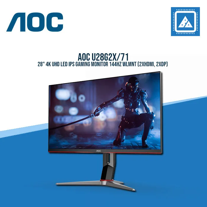 AOC U28G2X/71 28" 4K UHD LED IPS GAMING MONITOR 144HZ WLMNT