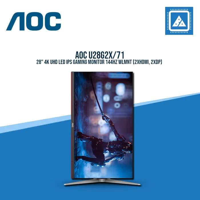 AOC U28G2X/71 28" 4K UHD LED IPS GAMING MONITOR 144HZ WLMNT