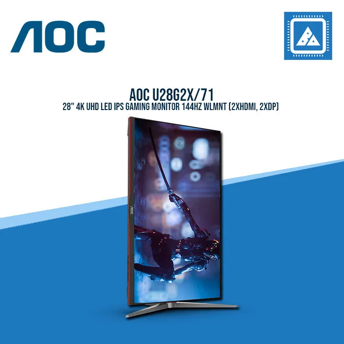 AOC U28G2X/71 28" 4K UHD LED IPS GAMING MONITOR 144HZ WLMNT