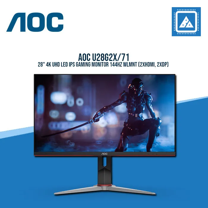 AOC U28G2X/71 28" 4K UHD LED IPS GAMING MONITOR 144HZ WLMNT