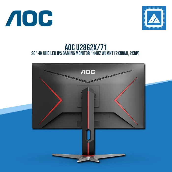 AOC U28G2X/71 28" 4K UHD LED IPS GAMING MONITOR 144HZ WLMNT