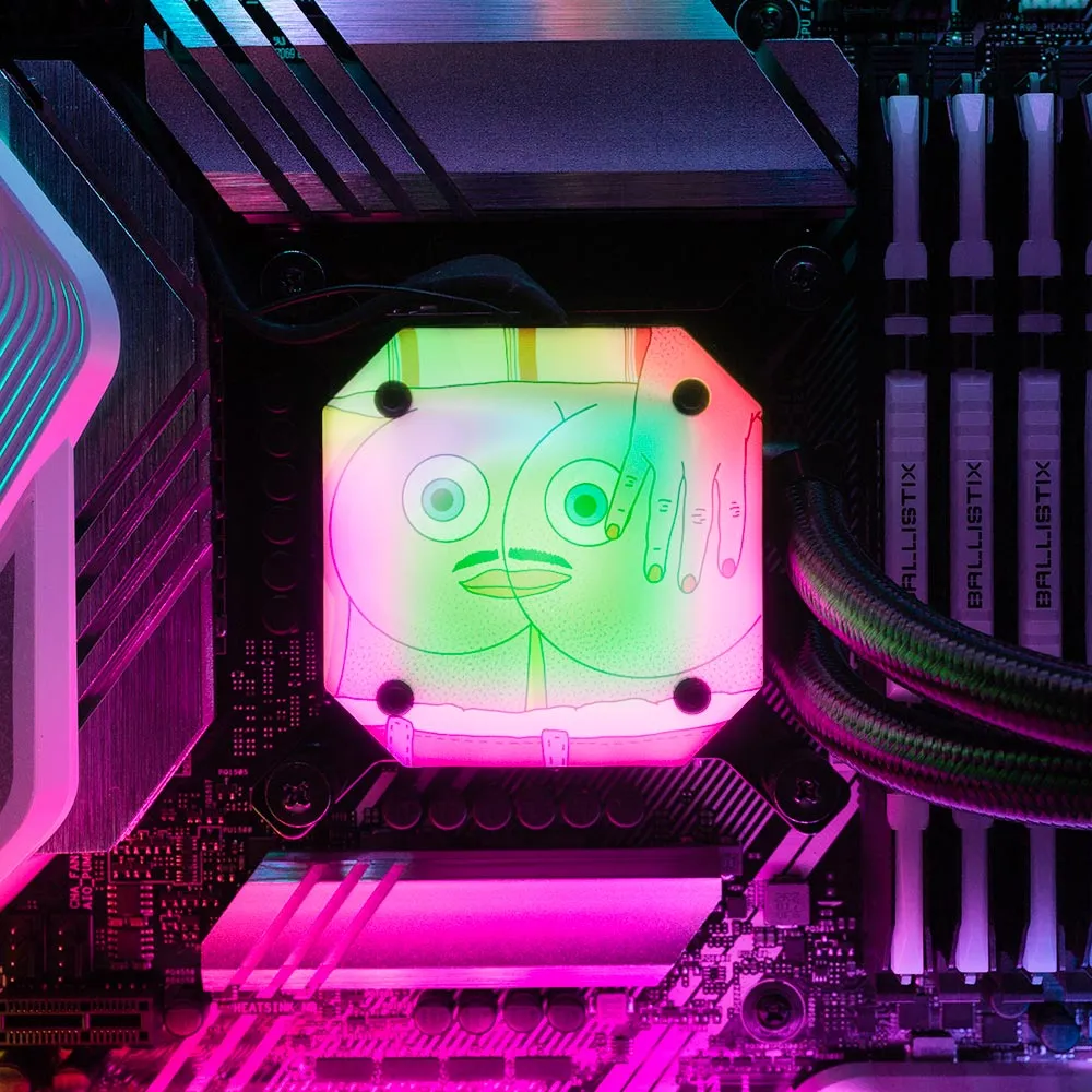 Asshole AIO Cover for Corsair iCUE ELITE CAPELLIX (H100i, H115i, H150i Black and White)