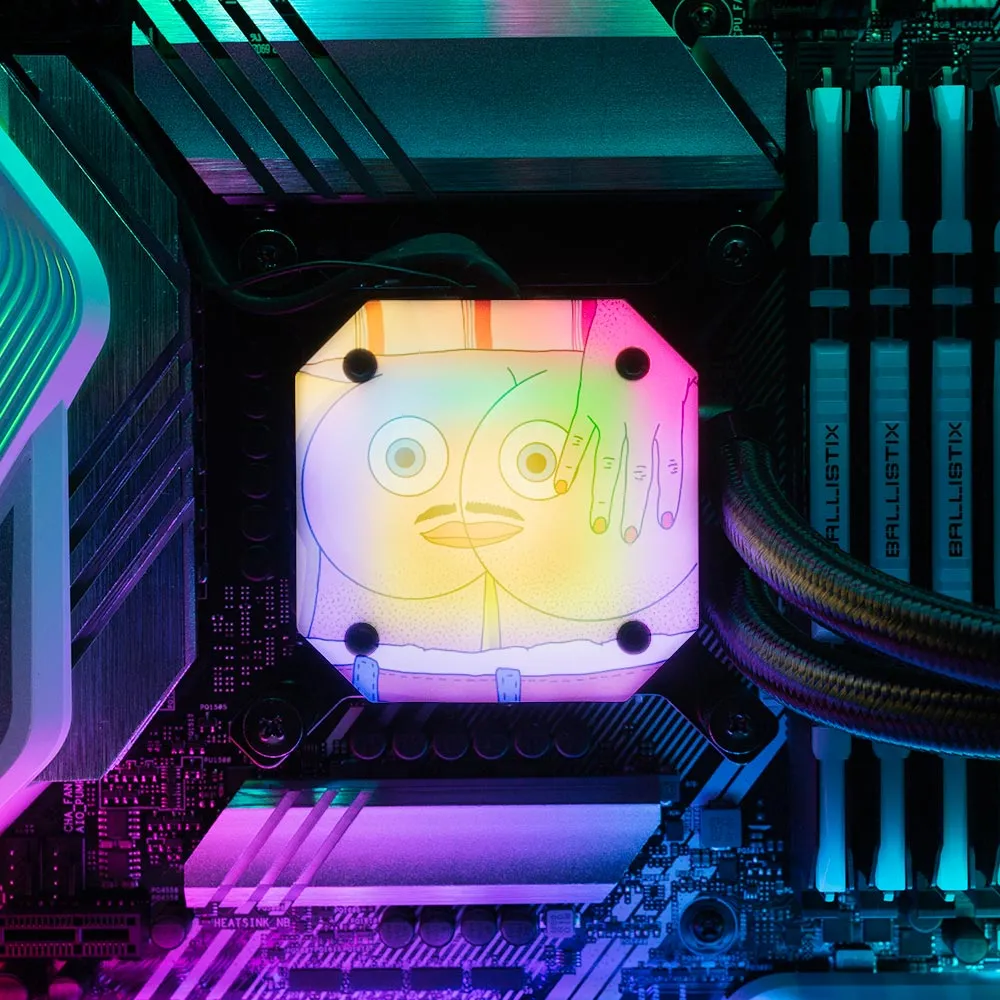 Asshole AIO Cover for Corsair iCUE ELITE CAPELLIX (H100i, H115i, H150i Black and White)