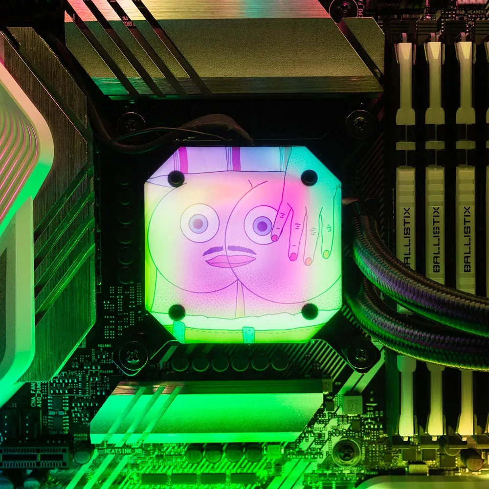 Asshole AIO Cover for Corsair iCUE ELITE CAPELLIX (H100i, H115i, H150i Black and White)