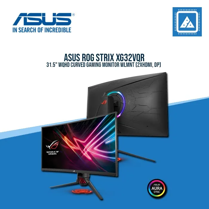 ASUS ROG STRIX XG32VQR 31.5" WQHD CURVED GAMING MONITOR WLMNT (2XHDMI, DP)