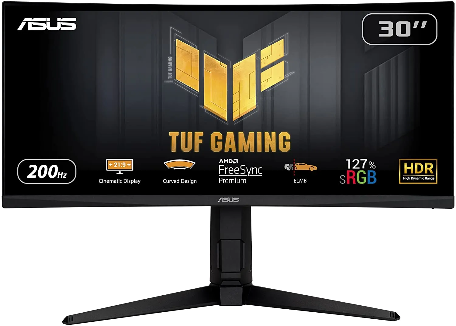 ASUS TUF Gaming VG30VQL1A 29.5" WFHD Curved Monitor, 21:9, 1ms, 3K:1-Contrast - VG30VQL1A