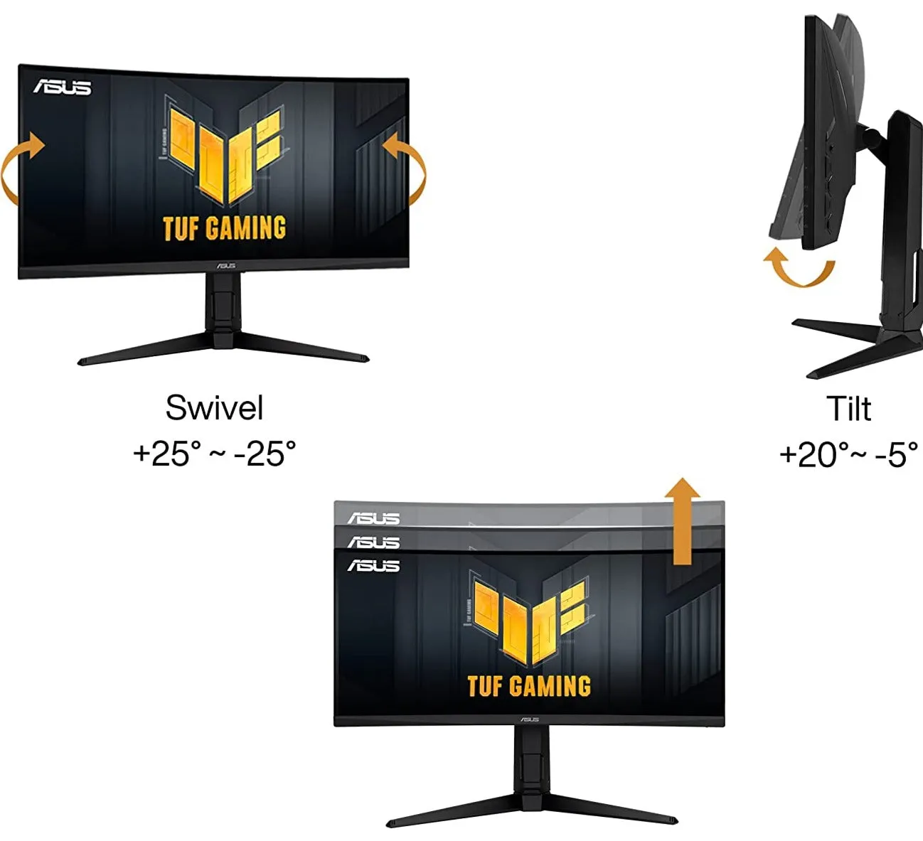 ASUS TUF Gaming VG30VQL1A 29.5" WFHD Curved Monitor, 21:9, 1ms, 3K:1-Contrast - VG30VQL1A
