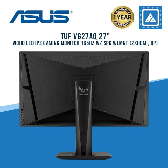 ASUS TUF VG27AQ 27" WQHD LED IPS GAMING MONITOR 165HZ W/ SPK WLMNT (2XHDMI, DP)