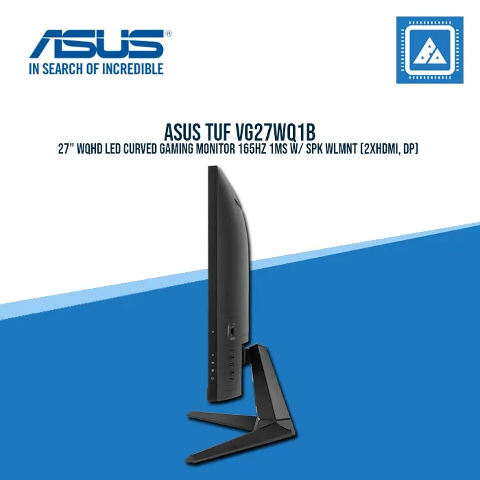 ASUS TUF VG27WQ1B 27" WQHD LED CURVED GAMING MONITOR 165HZ 1MS W/ SPK WLMNT (2XHDMI, DP)