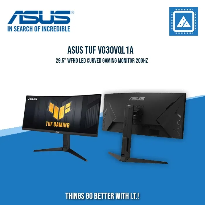 ASUS TUF VG30VQL1A 29.5" WFHD LED CURVED GAMING MONITOR 200HZ W/ SPK WLMNT (2XHDMI, DP)
