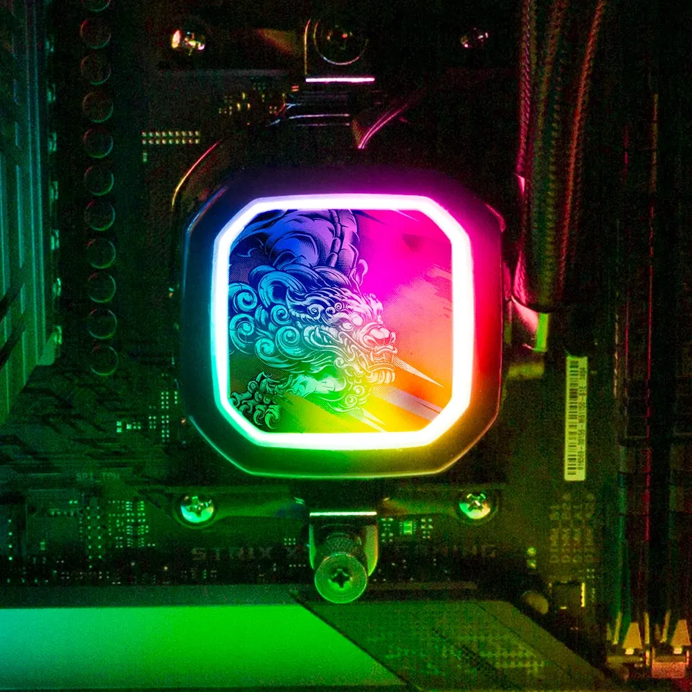 Battle of the Dragons AIO Cover for Corsair RGB Hydro Platinum and Pro Series (H100i, H115i, H150i, H100X, XT, X, SE, H60)