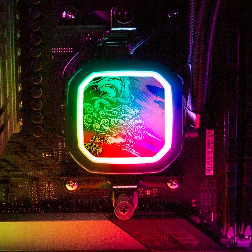 Battle of the Dragons AIO Cover for Corsair RGB Hydro Platinum and Pro Series (H100i, H115i, H150i, H100X, XT, X, SE, H60)