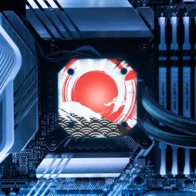 Battle of the Fire Dragon AIO Cover for Corsair iCUE ELITE CAPELLIX (H100i, H115i, H150i Black and White)