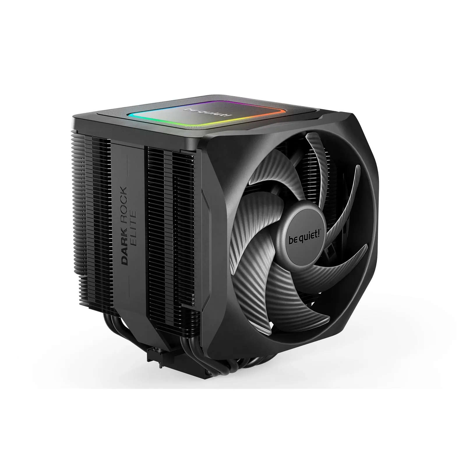 be quiet! Dark Rock Elite CPU Cooler, Universal Socket,, 2 Silent Wings 135mm PWM fans, 2000RPM, 7 high-performance heat pipes, 280W TDP, ARGB, Speed Switch, 3-year manufacturers warranty